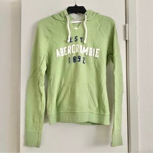 Abercrombie & Fitch Women’s Green Sweater Hoodie - Size Large